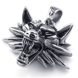 Titanový Náhrdelník S Přívěskem Vlka (Řetízek Zdarma)