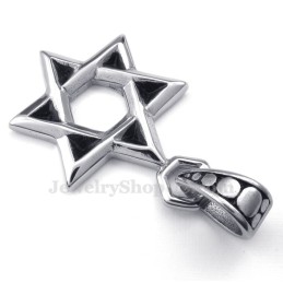 Titanový Přívěsek S Davidovou Hvězdou A Štěstím (Řetízek Zdarma)