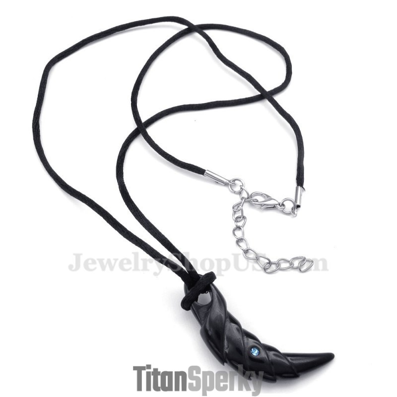 Černý Titanový Náhrdelník S Přívěskem Talon (Řetízek Zdarma)