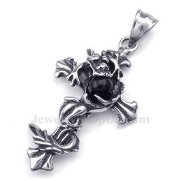 Náhrdelník S Přívěskem Dragon Black Coral Cross Titan (Řetízek Zdarma)