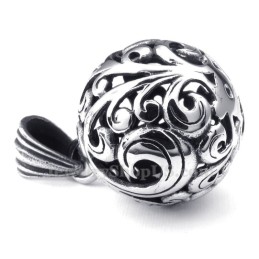 Titanový Náhrdelník S Přívěskem V Podobě Duté Kuličky (Řetízek Zdarma)