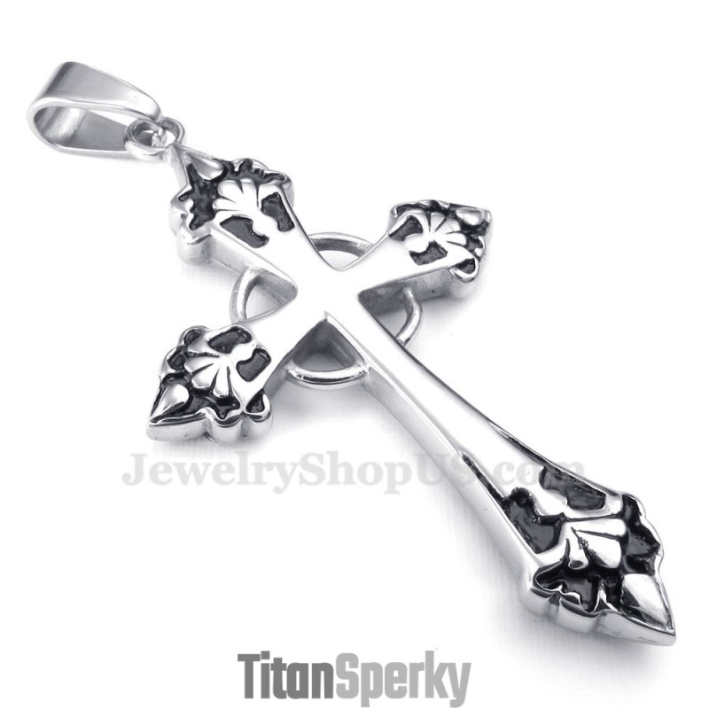 Titanový Náhrdelník S Křížkem A Smyčkou (Řetízek Zdarma)