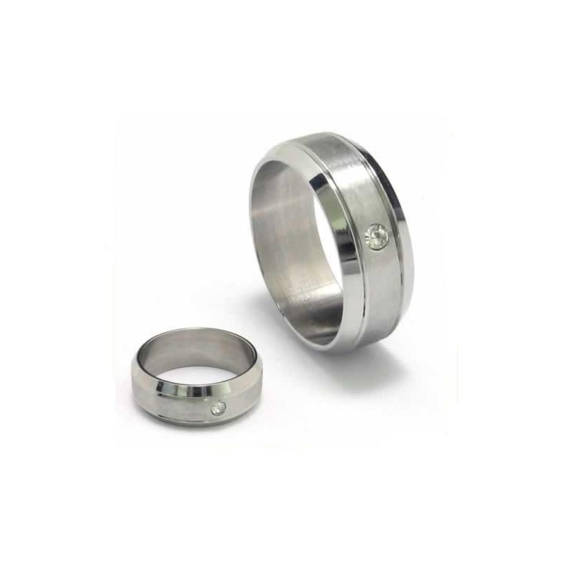 8Mm Diamantový Unisex Titanový Prsten 8Mm Diamantový Unisex Titanový Prsten