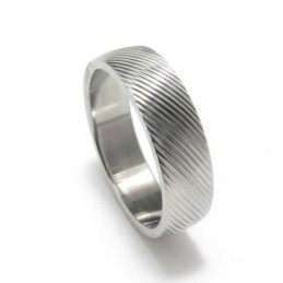 Titanový Prsten S Křížovým Zrnem 6 Mm