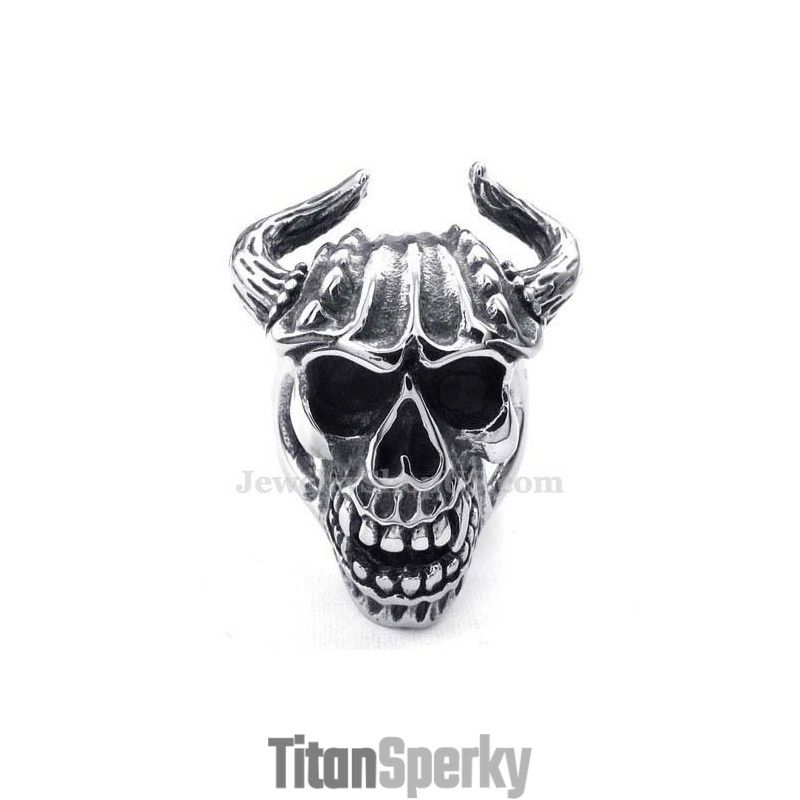 Titanový Prsten S Lebkou