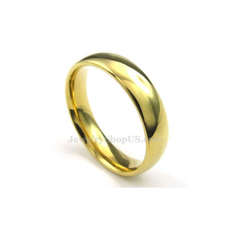 5Mm Zlatý Titanový Kulatý Prsten