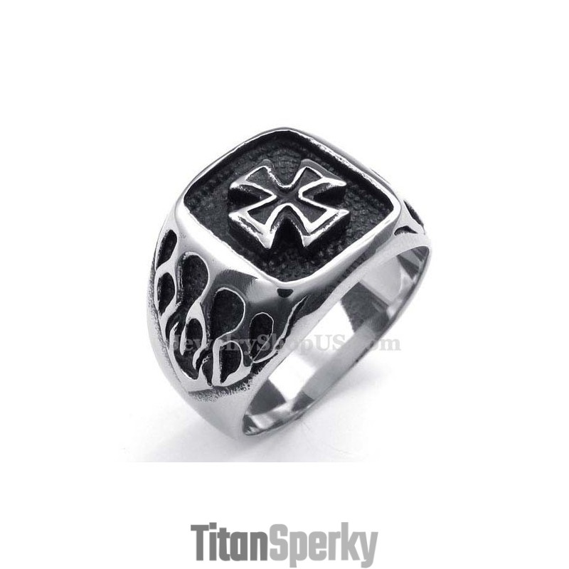 Titanový Křížový Prsten