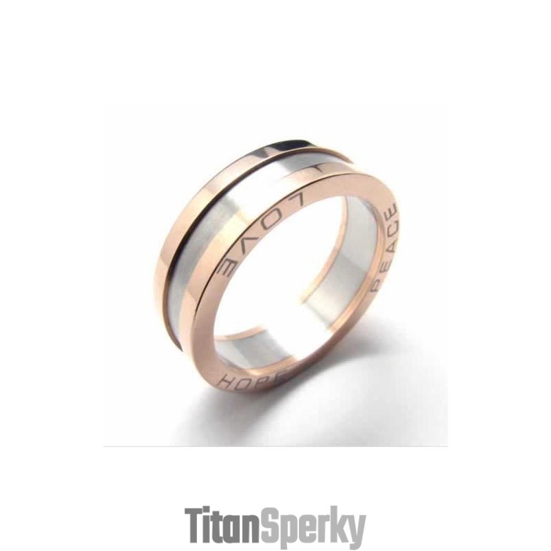 6Mm Titanový A ve žluté barvě Prsten Court Band