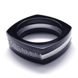 8Mm Diamantový Unisex Titanový Prsten