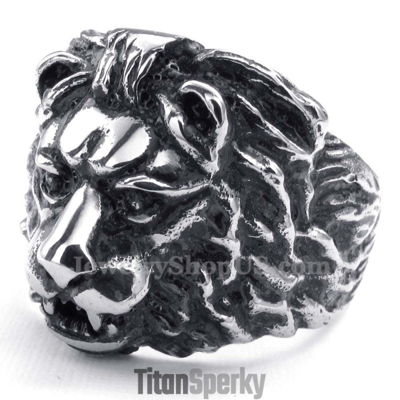 Titanový Prsten S Lví Hlavou