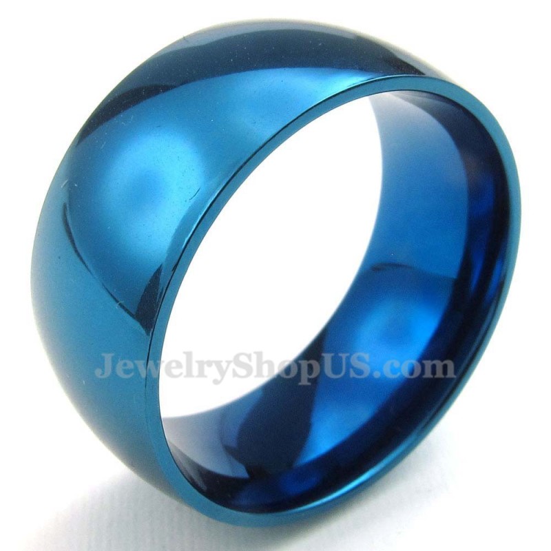 10Mm Titanový Kulatý Modrý Prsten 10Mm Titanový Kulatý Modrý Prsten