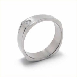 Prsten S Diamanty A Intarzií Z Titanu 6 Mm