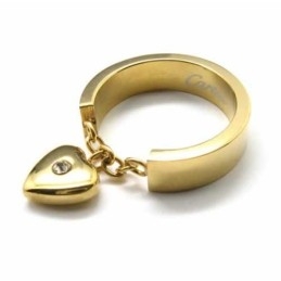 Zlatý Prsten Z Titanu 18K S Diamanty 5 Mm A Srdcem
