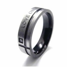 Pánský Prsten Love Only You Z Černého Titanu, 6 Mm