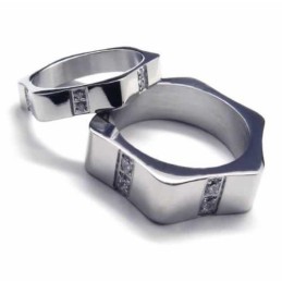 Prsten S Diamanty A Intarzií Z Titanu 6 Mm