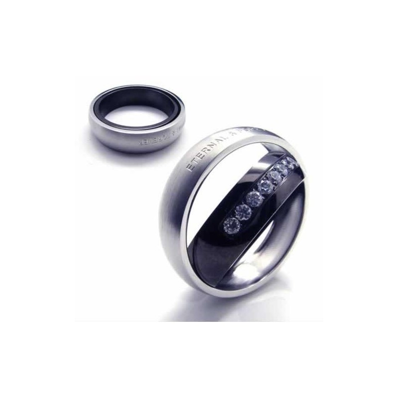 Prsten S Diamanty Eternal & Forever, 6 Mm, Titanová Intarzie, Dvorní Stuha