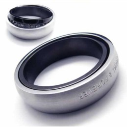 Prsten S Diamanty Eternal & Forever, 6 Mm, Titanová Intarzie, Dvorní Stuha