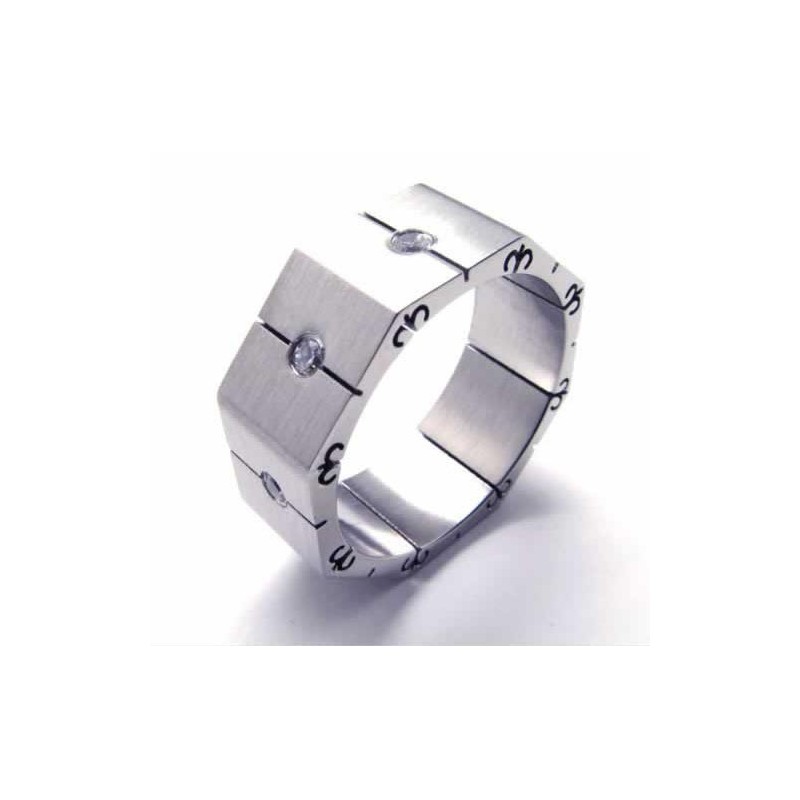Prsten S Diamanty A Intarzií Z Titanu, 8 Mm Prsten S Diamanty A Intarzií Z Titanu, 8 Mm