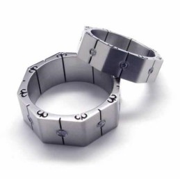 Prsten S Diamanty A Intarzií Z Titanu, 8 Mm