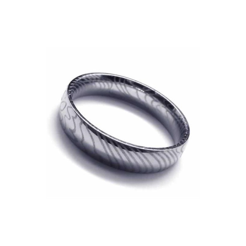 Dámský Stříbrný Titanový Prsten 4 Mm Dámský Stříbrný Titanový Prsten 4 Mm