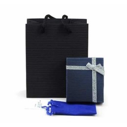 Pánský Prsten Bible Cross 4Mm Modrý Titan