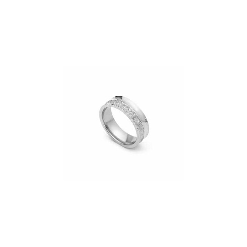 Kartáčovaný Titanový A Stříbrný Prsten 6 Mm Kartáčovaný Titanový A Stříbrný Prsten 6 Mm