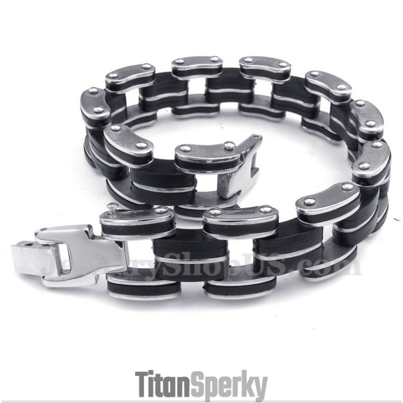 Pánský Titanový Kaučukový Náramek