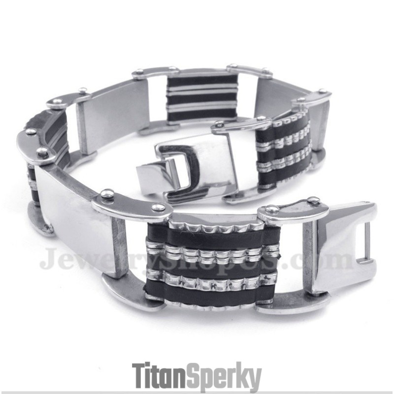 Pánský Titanový Kaučukový Náramek