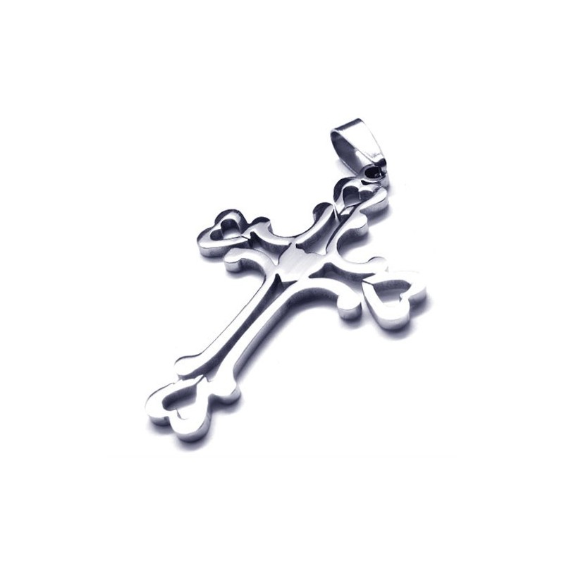 Titanový Přívěsek Sladké Srdce S Láskou A Křížkem