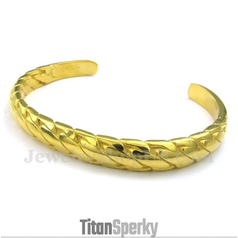 Pánský Náramek Z Titanu A Litého Zlata