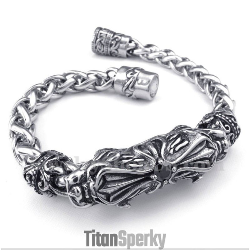 Pánský Náramek S Titanovým Litým Diamantem Pánský Náramek S Titanovým Litým Diamantem
