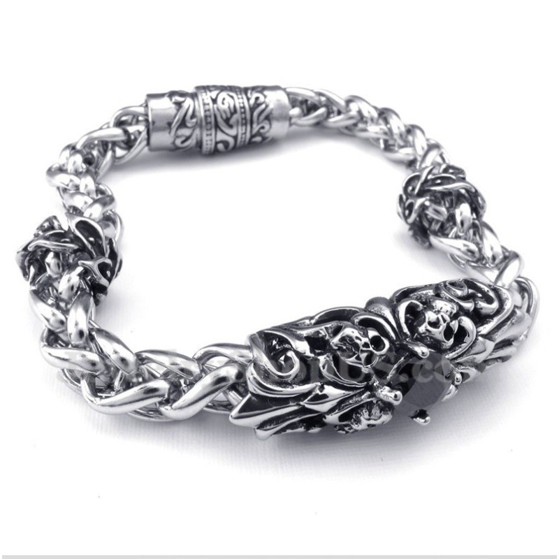 Pánský Náramek Z Titanu S Černým Diamantem