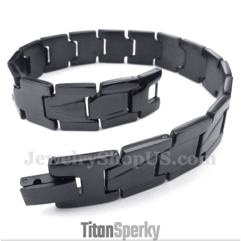 Pánský Černý Titanový Náramek