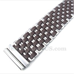 Pánský Kožený Titanový Náramek