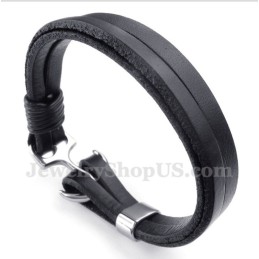 Pánský Kožený Náramek S Kotvou