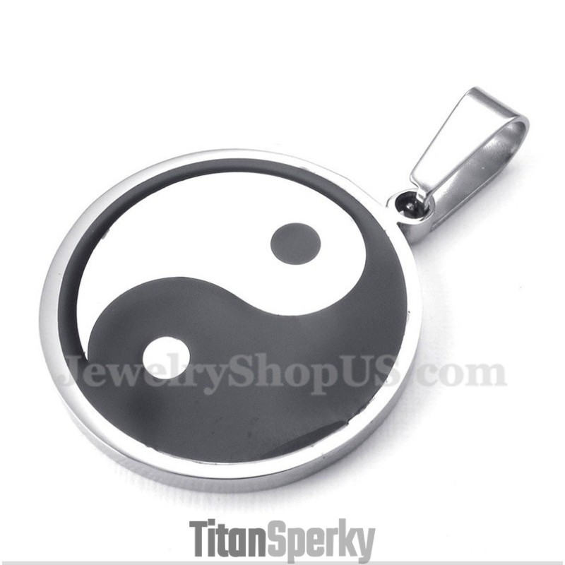 Pánský Titanový Přívěsek Tai Chi S Řetízkem Zdarma
