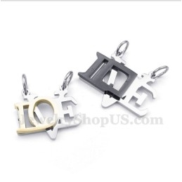 Titanový Přívěsek S Nápisem Lásky Pro Páry S Řetízkem Zdarma (Jeden Pár)