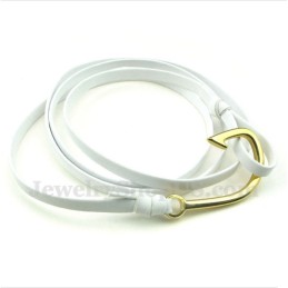 Pánský Titanový Kožený Náramek