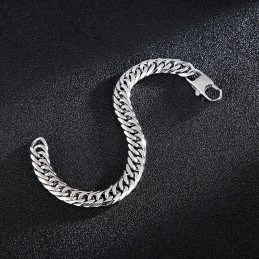 Tide Accessories Módní Titanový Pánský Náramek S Obratlovým Řetízkem A Čtvercovou Přezkou