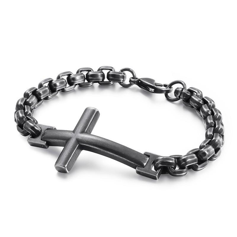 Pánský Náramek Titanium Tide Pánský Náramek Titanium Cross Square Pánské Doplňky Tide