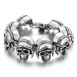 Pánský Titanový Náramek Vintage Cool Rock Skull
