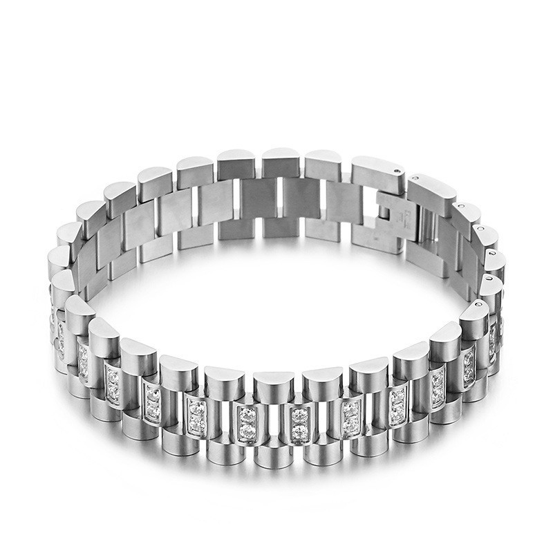 Pánský Náramek Leisurely Matching Diamond Set