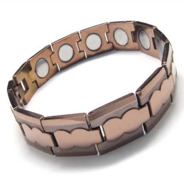 Pánský Náramek Z Karbidu Wolframu, Široký, Hnědý, 13 Mm