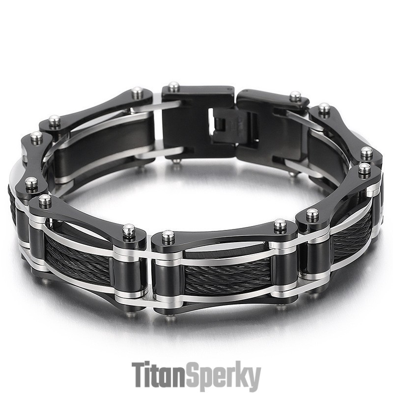 Jednoduchá Atmosféra Módní Ocelový Drát Konopné Lano Kolo Titanový Náramek Pro Muže