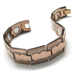 Pánský Náramek Z Karbidu Wolframu, Široký, Hnědý, 13 Mm