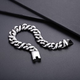Módní Leštěný Elegantní Titanový Náramek Pro Muže