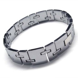 Pánský Náramek Z Karbidu Wolframu V Novém Stylu, Široký A Robustní, 12 Mm