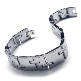 Pánský Náramek Z Karbidu Wolframu V Novém Stylu, Široký A Robustní, 12 Mm
