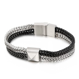 Pánský Náramek Tide Hip-Hop Double-Layer Colorful Keel Woven Chain Z Titanu