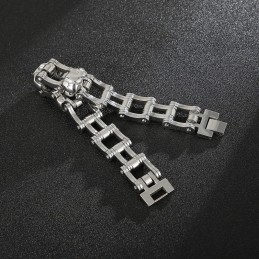Pánský Titanový Cyklistický Náramek Cool Skull